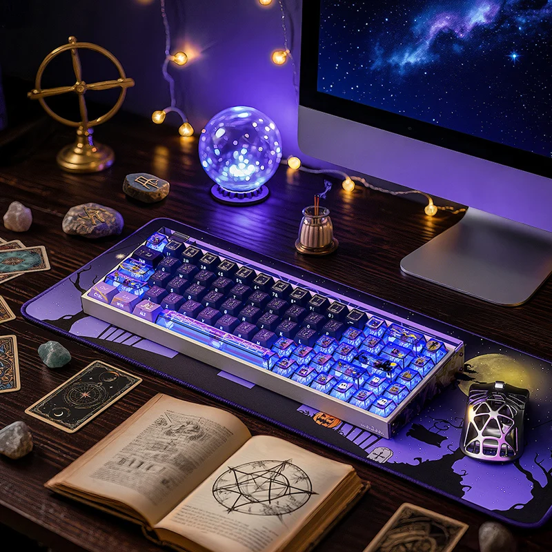 

Magical Girl Theme - Mechanical Keyboard Keycaps Transparent PC Light-Transmitting Side Engraving - Thermal Sublimation Process