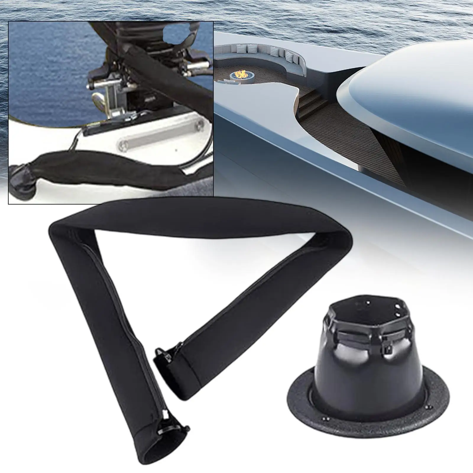 

Защитный чехол на молнии для тросов рулевого управления и тросов троллингового мотора