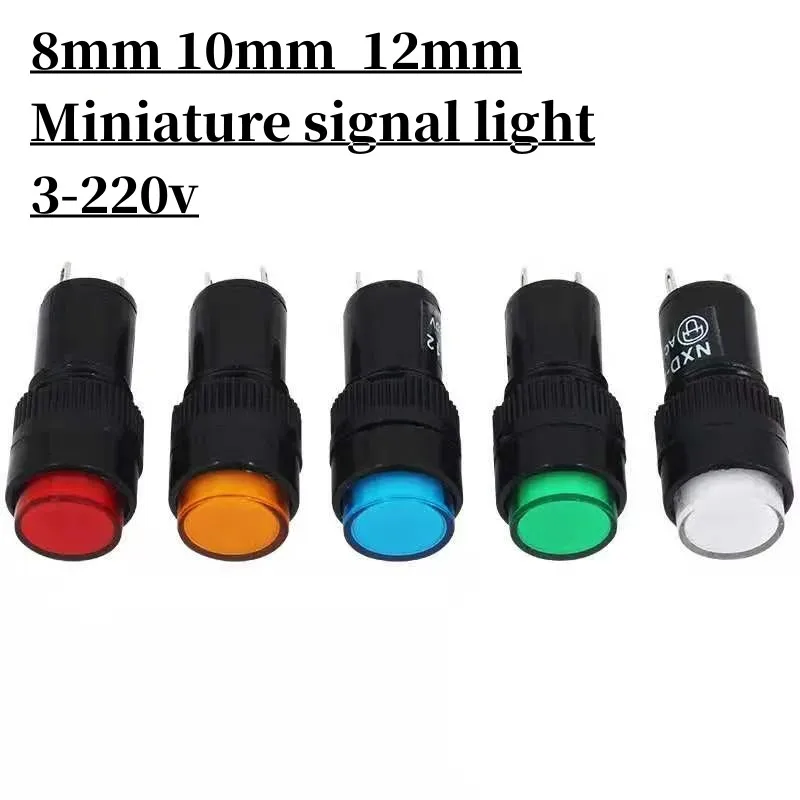 

LED high brightness small indicator light power signal light opening 8mm, 10mm, 12mm opening 12/24/220/380V