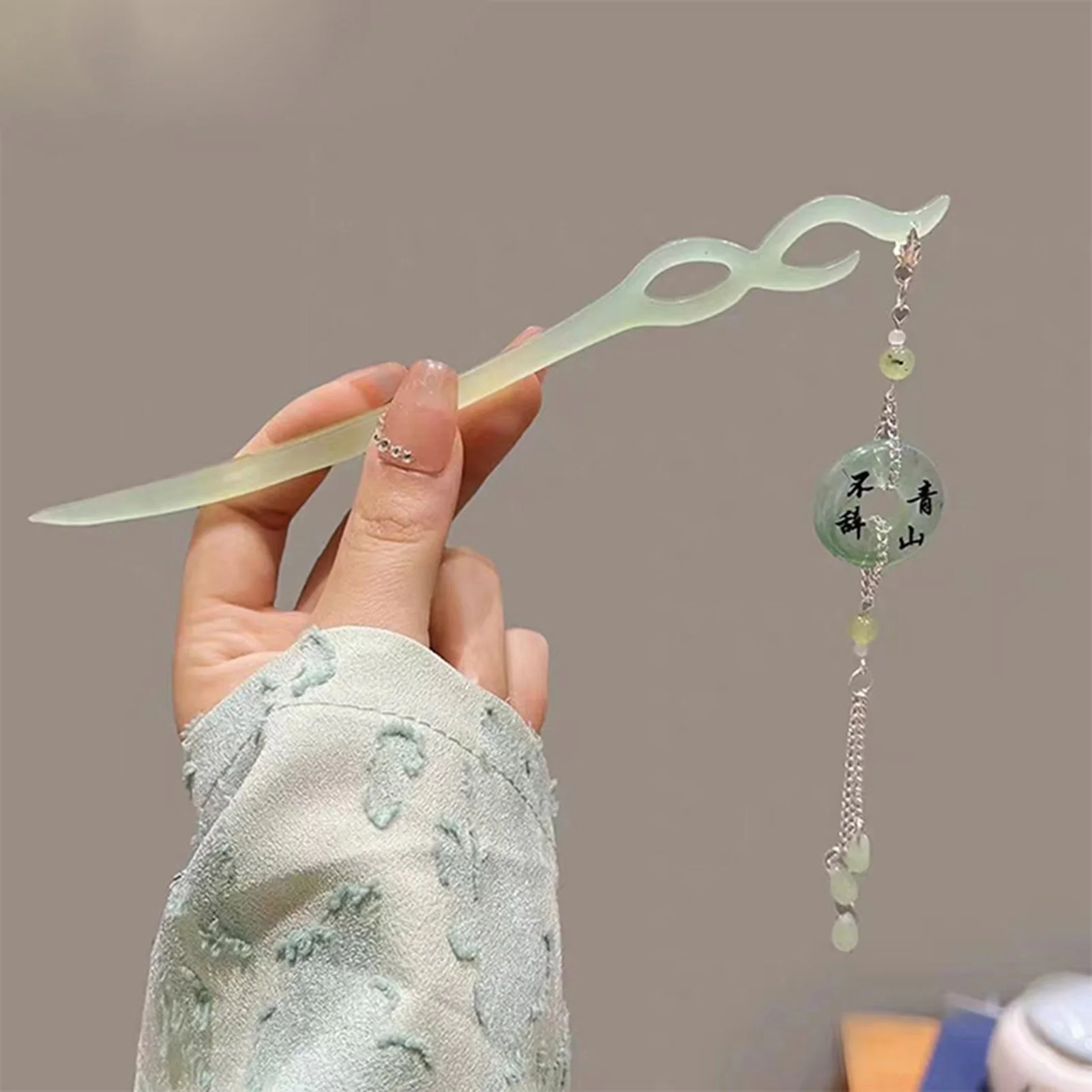 

Simple Chinese Hairpins Women Girls Hair Bun Maker Jewelry Pendant Headpieces Charms Hairclips Lady Ponytail Holder Headdress