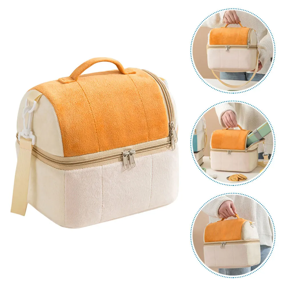 

Portable Lunch Bag Insulation Thermal Bento Holder Compact Cooler Bag for Office Camping Travel Cute Lunch Tote for Students