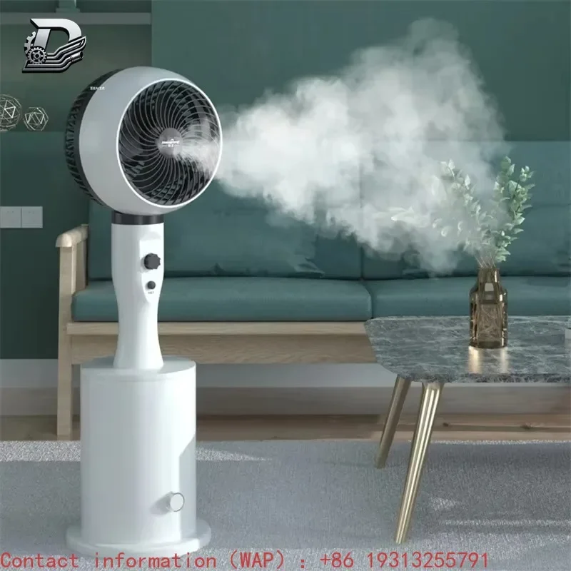 【Best-selling】Household Water-cooled Spray Humidifying Air Circulating Fan Electric Fan Office Mute Large Wind Floor Fan 50 3D P