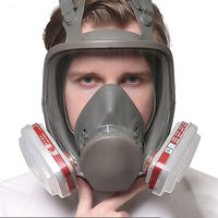 17in1 6800 gas mask paint gas mask wide field full face mask respirator spray paint silicone mask 6800