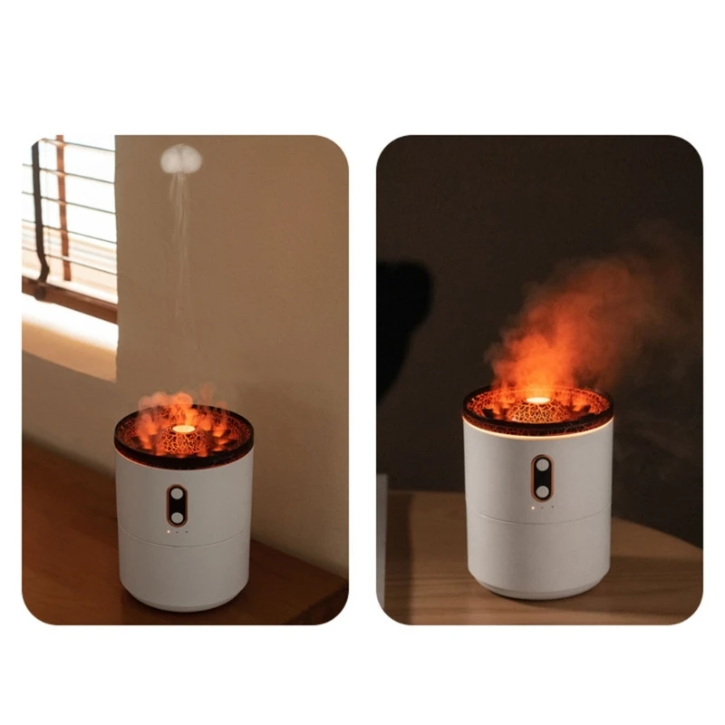 جهاز ترطيب على شكل بركان عصري يعزز جودة الهواء وملمس ABS للغرفة 918D