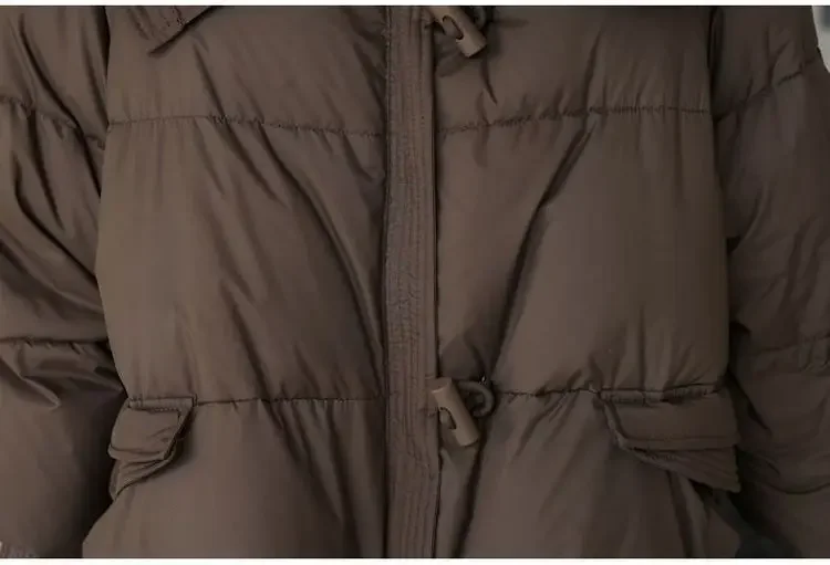 2025 Winter Neue Unten Kurze Gepolsterte Jacke Frauen Parkas Pelz Kragen Dicke Baumwolle Mäntel Kleidung Schwarz Casual Oberbekleidung Weibliche neue – Detail 17