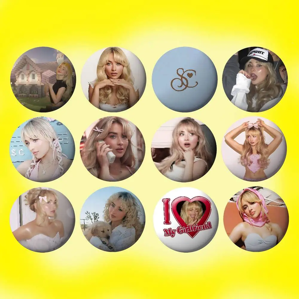Singer S-Sabrina Carpenter-h Anstecknadeln aus Weichblech, weiche Button-Pins, Broschen, Metallabzeichen, individuelle Schmuckaccessoires für Hut, Tasche, Revers