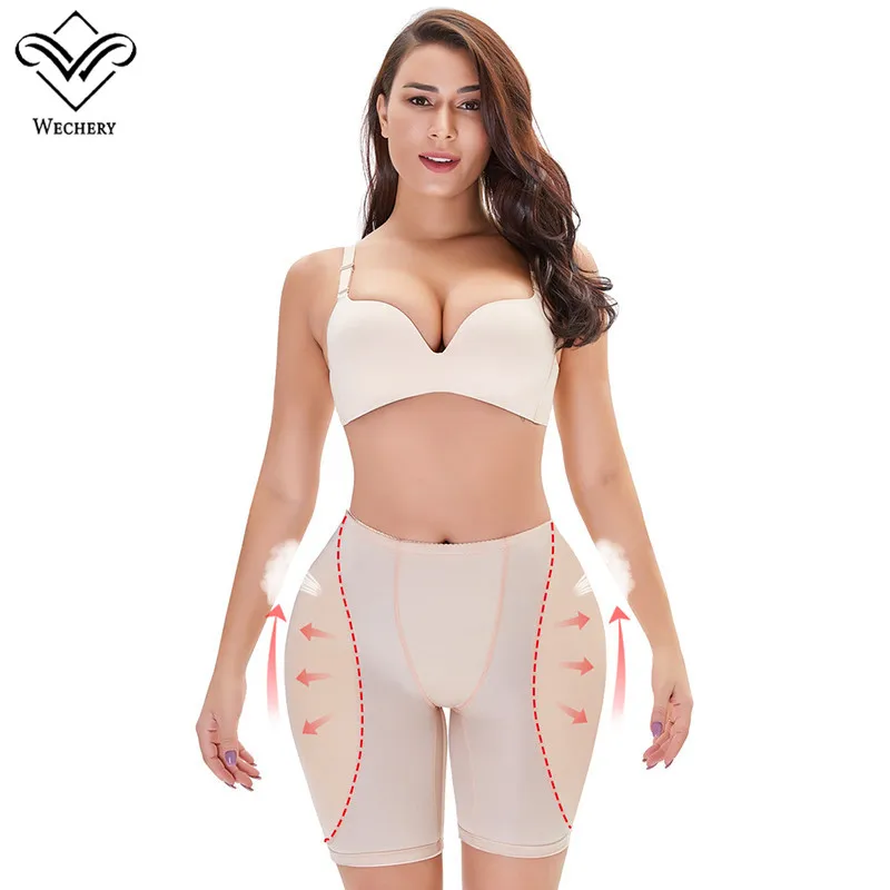 Damskie gorset Waist Trainer z wysokim stanem ochraniacze na biodra modelujące Pantie z wypełniaczem na podnośniku do pośladków