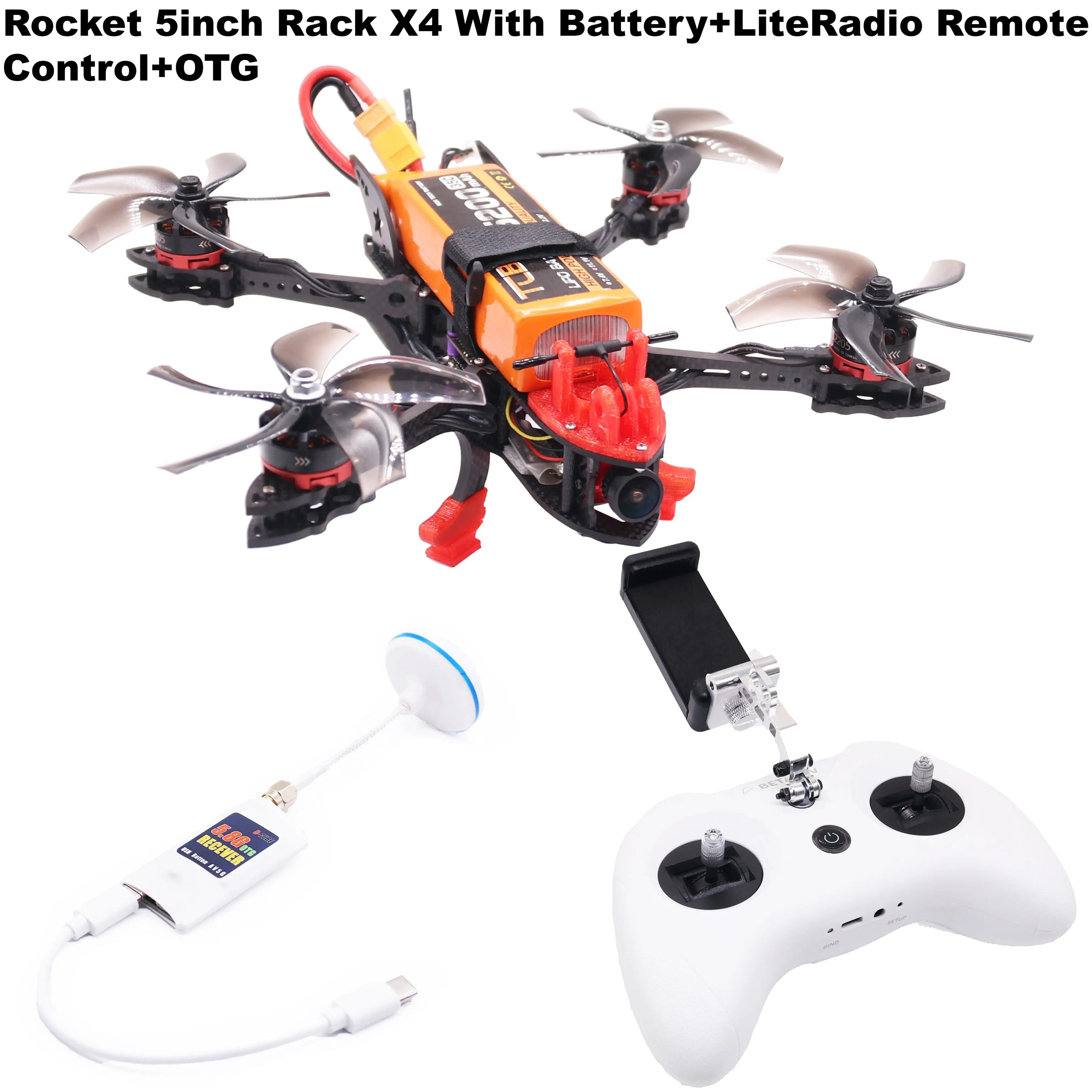 B-CUBE Rocket 5 pulgadas FPV Drone marco Kit fibra de carbono Racing Quadcopter estilo libre INAV Beatflight F722 Ardupilot Control de vuelo