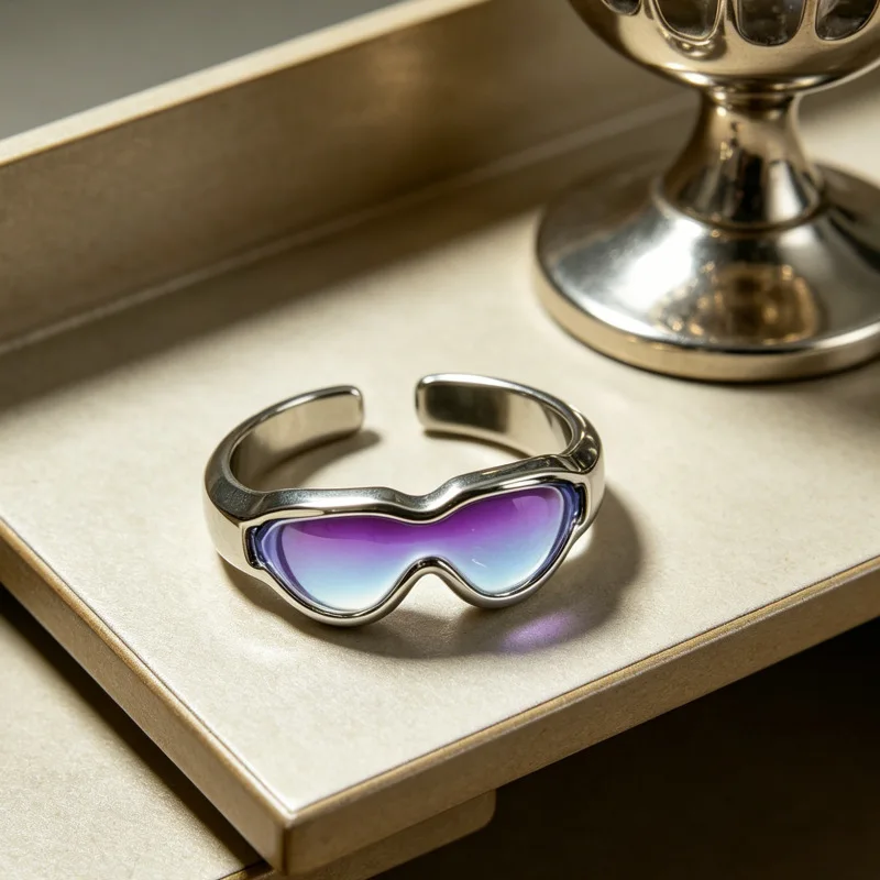 Silver Wolf Ring Doujin Original Two-dimensional Opening Adjustable Ring Game Merchandise