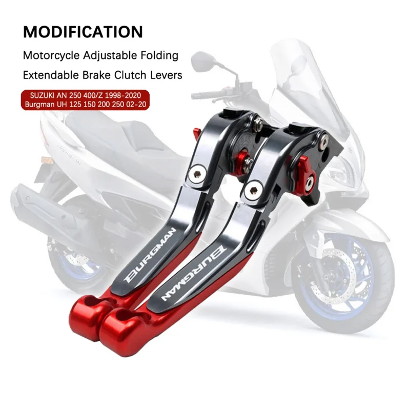 Adjustable Folding Telescopic Motorcycle Brake Clutch Lever For Suzuki AN 250 400/Z 1998-2020 Burgman UH 125 150 200 250 02-20