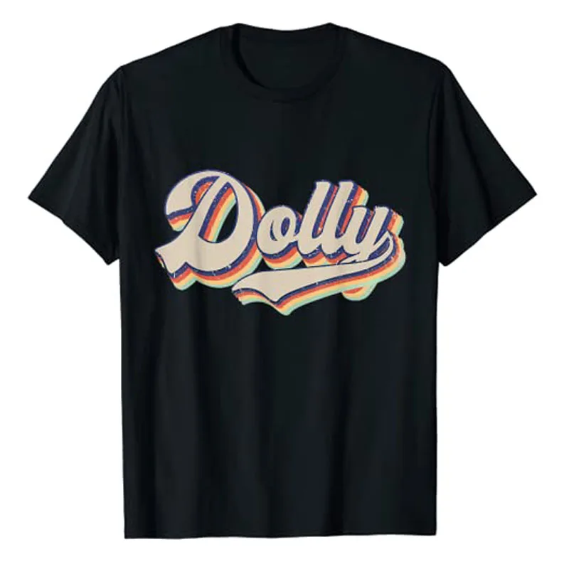 Dolly Name Personalized Vintage Retro Gift Men Women T-Shirt Funny Letter Print Vintage Tee Apparel Short Sleeve Graphic Outfits