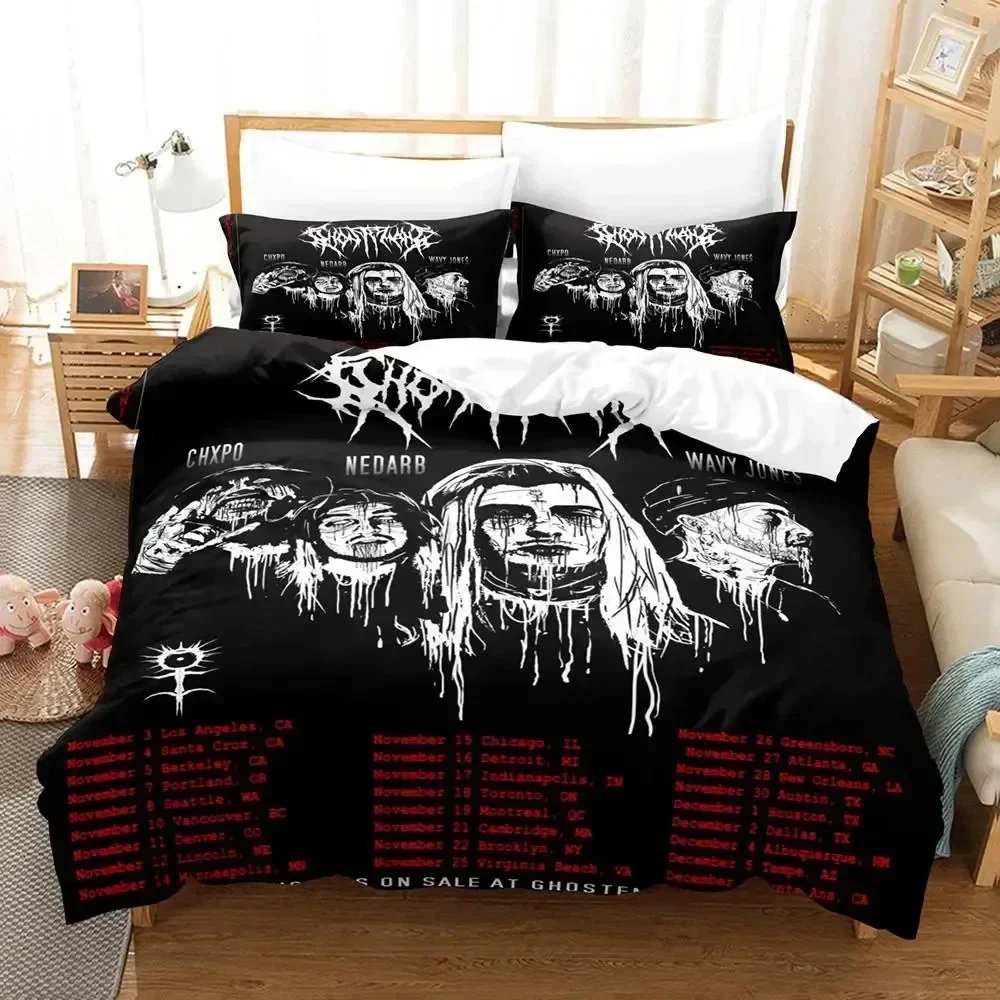 

3D Print Ghostemane Singer Bedding Set Bedroom Soft Modern Bedspreads Comefortable Kids Duvet Cover Quilt Cover And Pillowcase