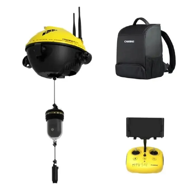 CHASING F1 Pro Fish Finder Drone impermeable, 6 horas de tiempo de ejecución, 20m de profundidad de trabajo, cámara de pesca subacuática inalámbrica