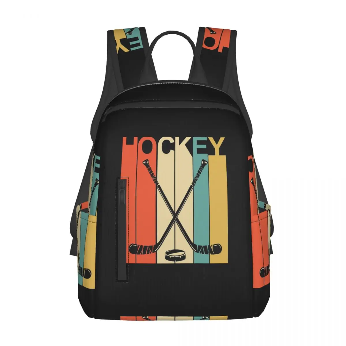 

Винтажный хоккейный рюкзак, вместительный ранец для детей, школьная сумка, сумки через плечо для мужчин и женщин