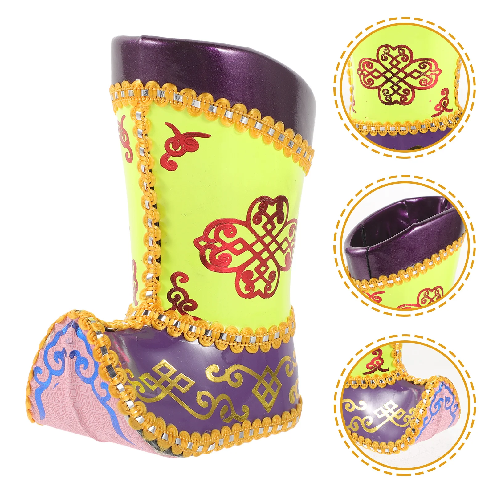 

Cowboy Boot Pen Holder Desk Organizer Stable Base Large Capacity Plastic Pen Storage for Office Boot Pencil Holder