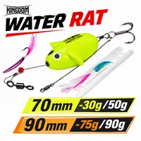 Kingdom Fishing Lures 70mm 90mm Sinking Floating High Density ABS Foam Mouse Shape Balance Far Casting Artificial Hard Swim Bait