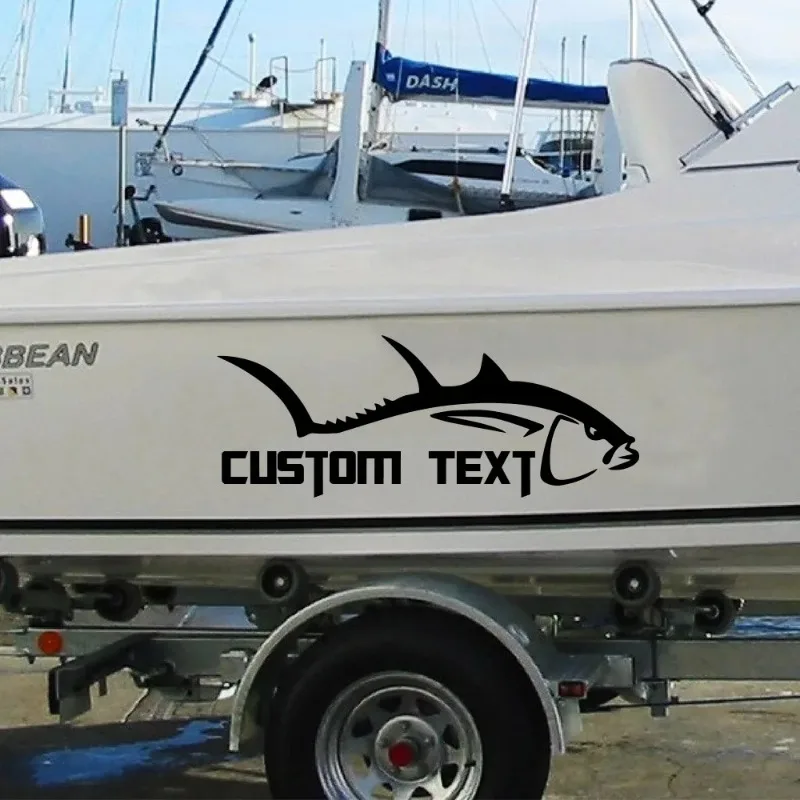 

Sticker Thon Personnalisable avec Votre Texte, Vinyle Étanche pour Bateau/Véhicule