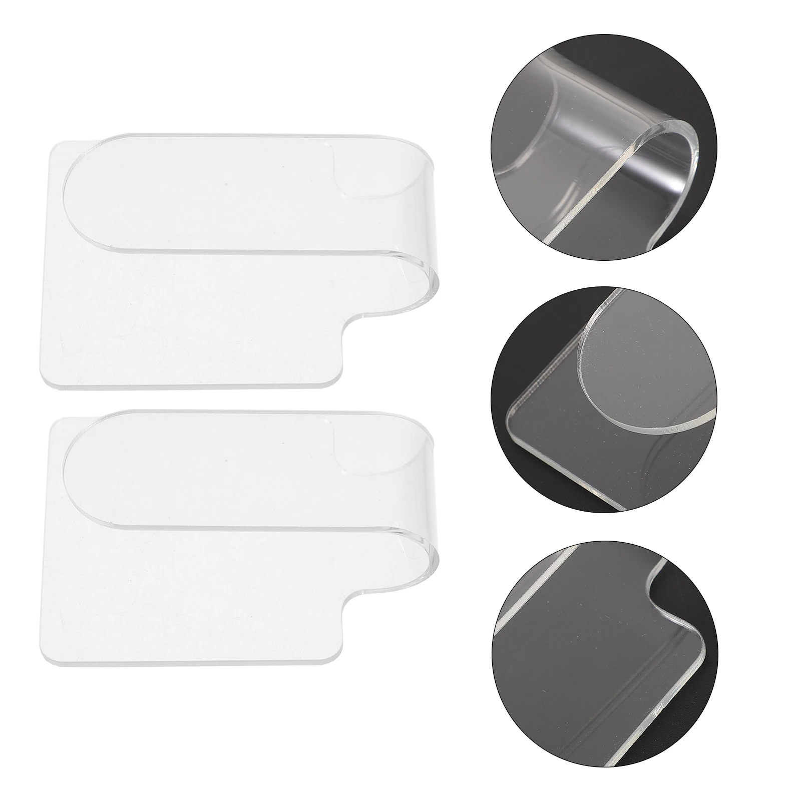 Handheld Acrylic Makeup Transparent Mixing Powder Tray Ergonomic Beauty Tool Portable Cosmetics