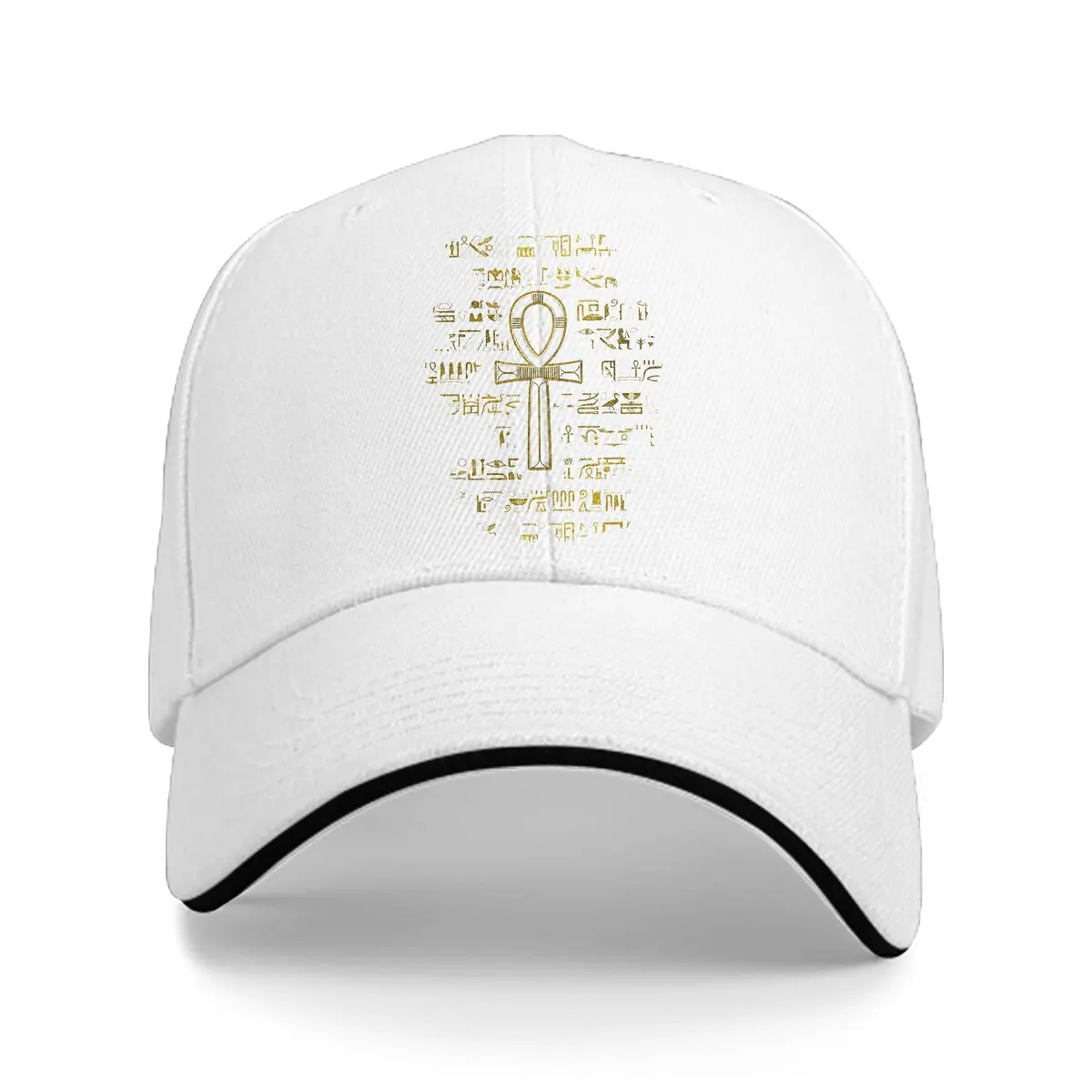 Gold Egyptian Ankh Cross Symbol Baseball Cap Men Hats Women Visor Protection Snapback Ancient Egyptian Symbol Caps