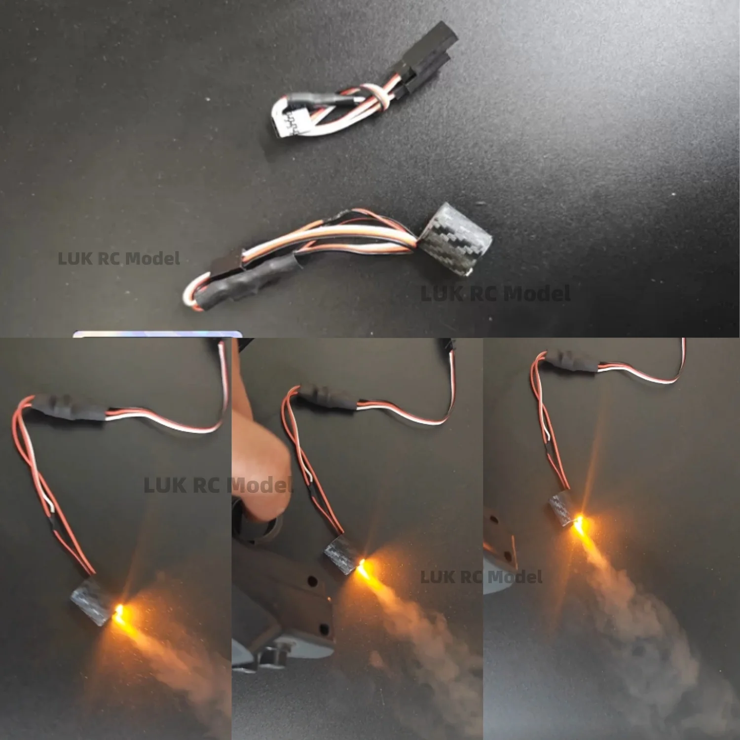 Mini Throttle Linked Smoke Generator with Light For RC Boat Model Tank RC Model 1/18 Climbing Radio Car DIY Part