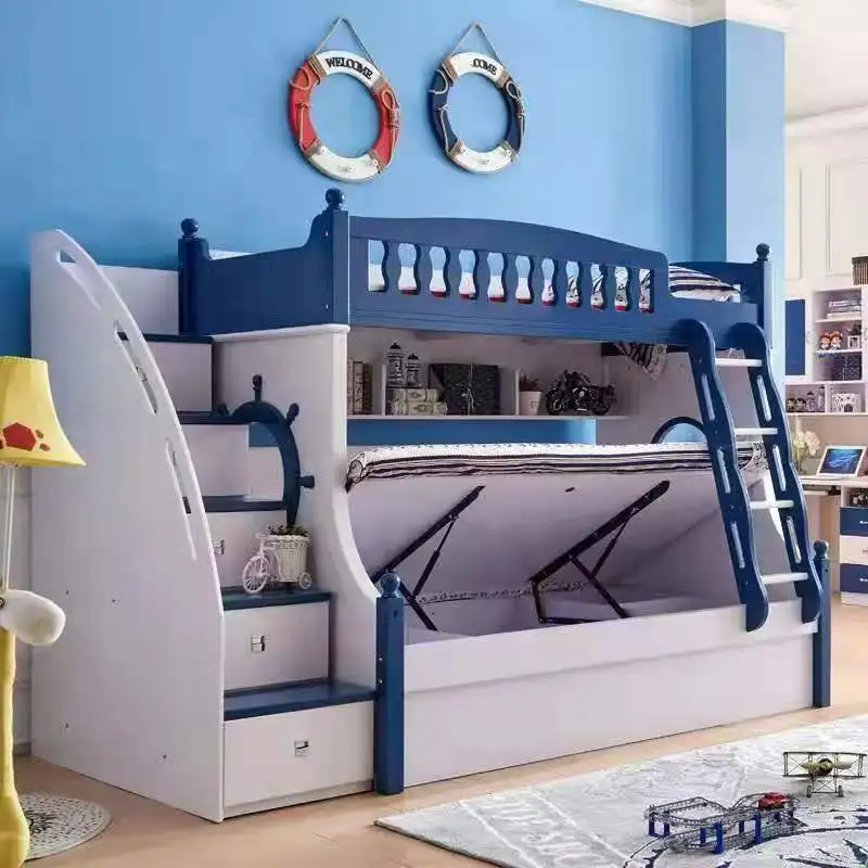 

Korean High and Low Bed Child Bed Multifunctional Children's Bunk Bed