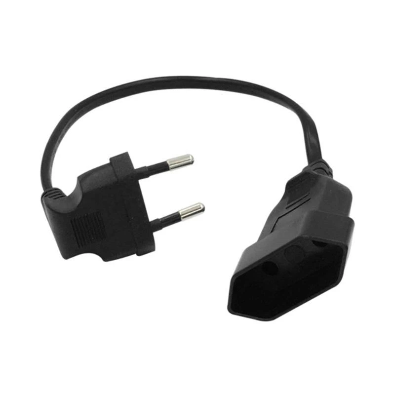 97QB Doppelende EU4.0mm 2Pin Runde Anschlüsse Netzkabelwandleradapterkabel