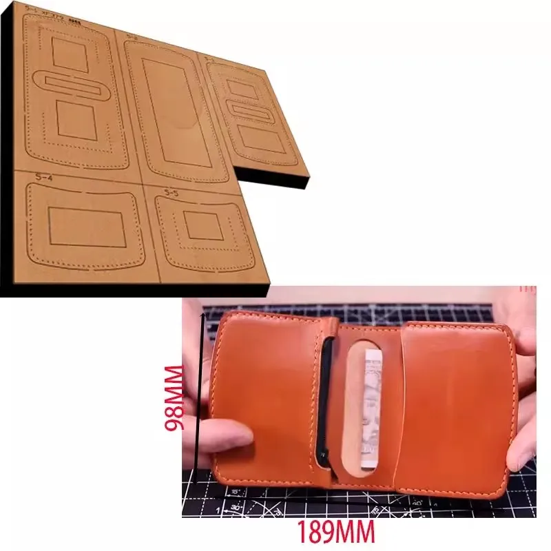 

Japanese Steel Knife Handmade Change Bag Card Bag Leather Tool Punching Knife Mold Template DIY Knife Mold 89x189mm
