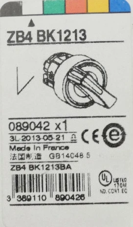 

Brand new ZB4BK1213 White illuminated selector switch head 1pcs Fast delivery