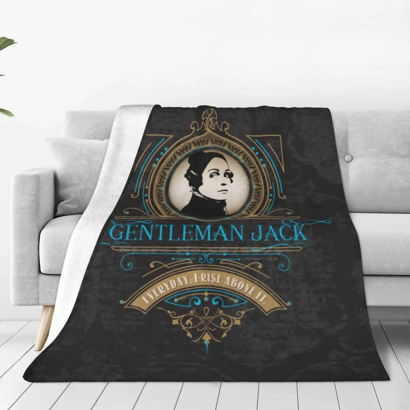 Vintage Gentleman Jack Emblem Shaggy Throw Soft Warm Blanket Sofa/Bed/Travel Love Gifts Gentleman Jack Anne Lister Vintage