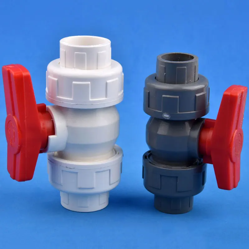 

20/25/32/40/50/63mm PVC Pipe Ball Valve Garden Irrigation Water Pipe Connector Fittings Aquarium Fish Tank Tube Joint Shut Valve