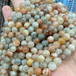Natural AA Arusha Sunstone Loose Round Stone Spacer Beads for Jewelry Making DIY Earrings Bracelet Accessories 6 8 10MM Charms