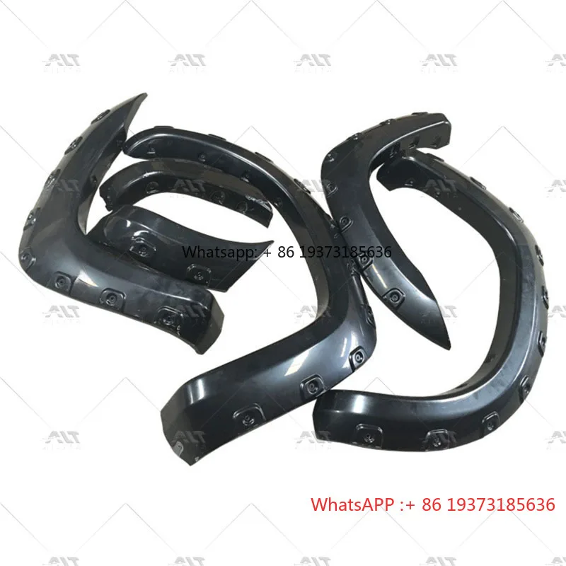 Arcos de rueda largos de alta calidad, guardabarros de neumáticos resistentes al desgaste, bengalas de guardabarros negros resistentes para accesorios Toyota Tacoma 2005-2011