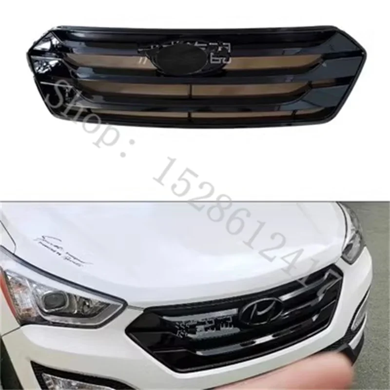 For  HYUNDAI Fe/ix45 2013 2014 2015 ABS Chrome Front Grille Around Trim Racing Grills Trim Car Accessories