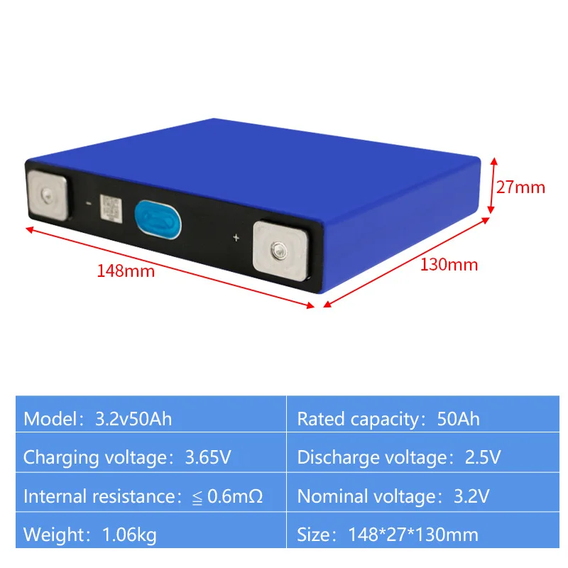 аккумуляторная батарея lifepo4 3.2V LifePo4 50Ah LF50F lifepo4 battery Prismatic Lithium Cell аккумулятор lifepo4 bateria lifepo