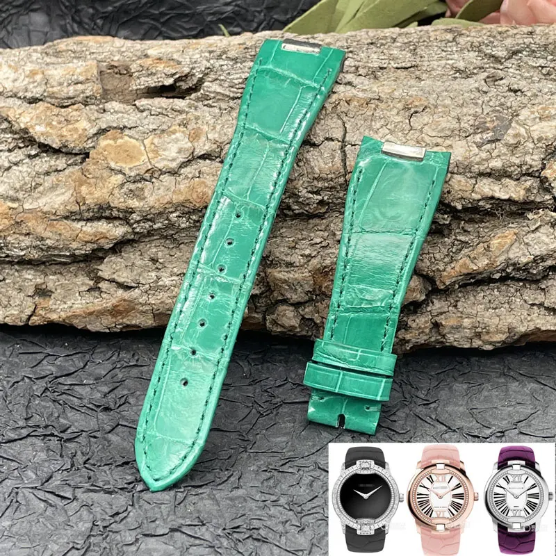 

FUYIJIA New Custom R-ogerD-ubuis Watch Band Alligator Strap 21MM 23MM Calibrator Genuine Leather Belt Crocodile Skin Watchbands