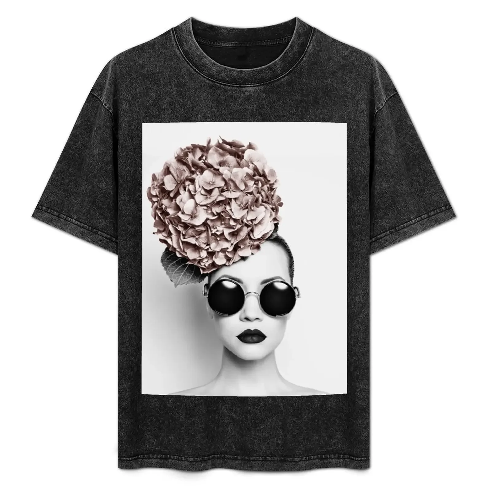 

Fashion woman face with flowers T-Shirt Blouse blanks boys whites t shirts for men graphic