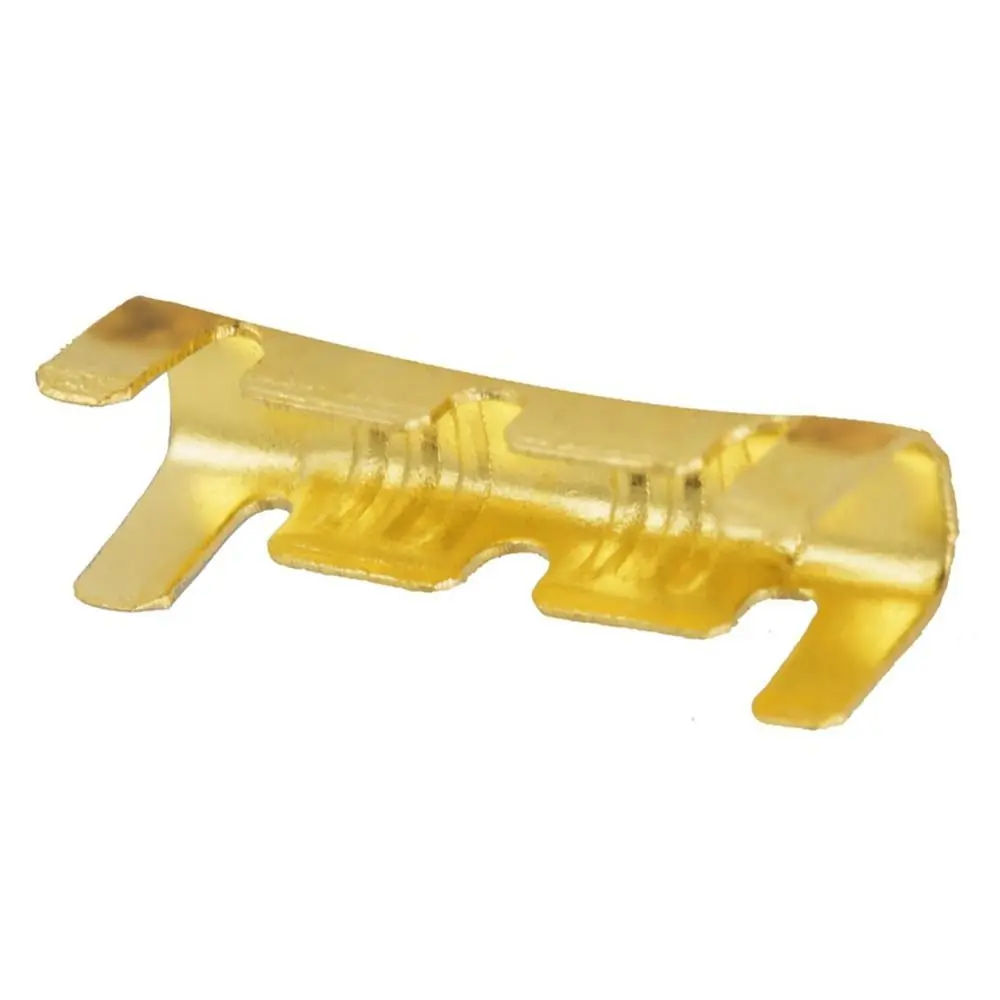 100 PCS Small Teeth Brass U-Shaped Terminal 0.5-1.5mm Quick Connect Crimp Terminals Non-Insulated Wire Connector Automotive