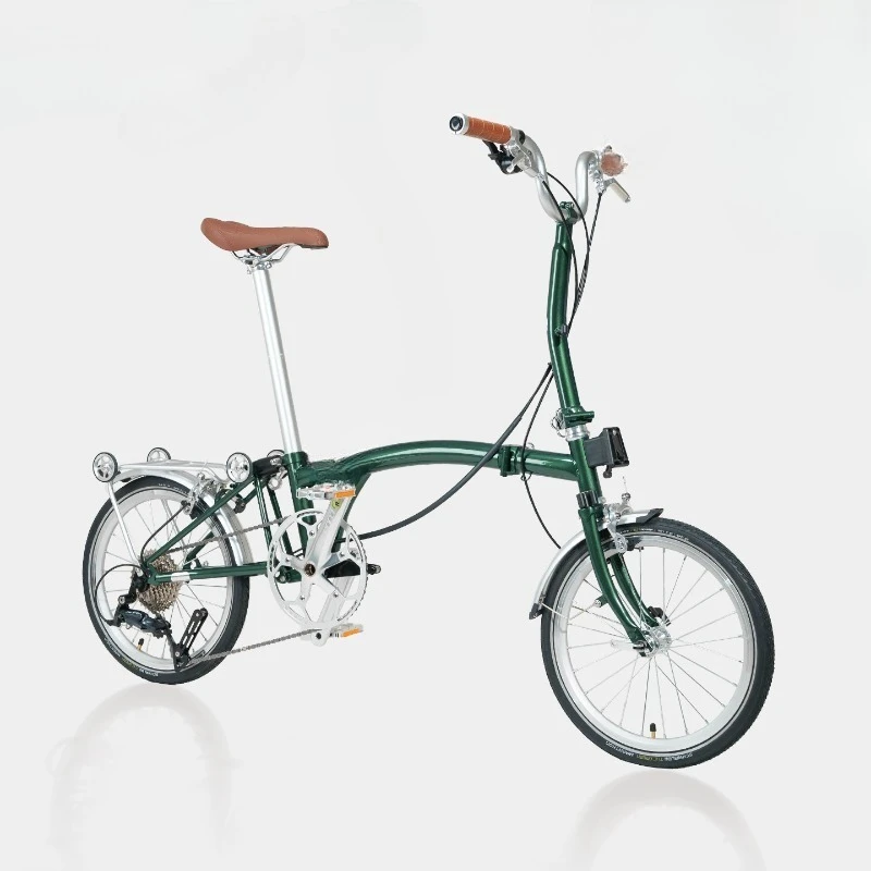 

Triple Folding Bike Adult Ultra Light Portable Retro 16 Inch 9 Speed Commuter Bike