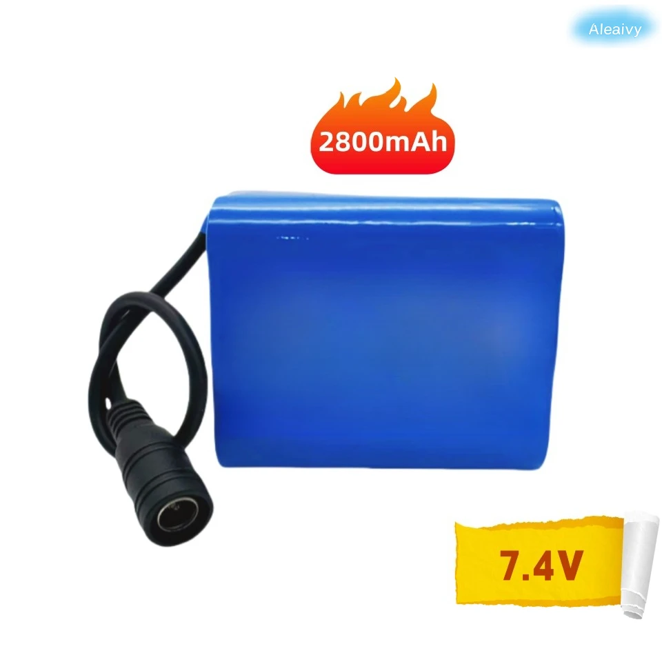 

High Capacity 8.4V 28Ah 2s3p 18650 Lithium Battery Pack with BMS, for 7.4V 8.4V Powerful Bicycle Light, Fishing Lamp, Remote