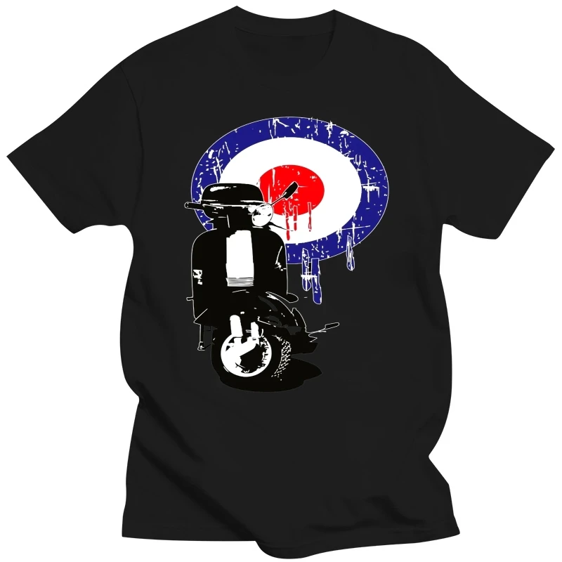 Mod T-Shirt Tee Biker Retro Lambretta Scooter 50S 60S 70S 80S 90S Motor Cycle B Basic Models Tee Shirt