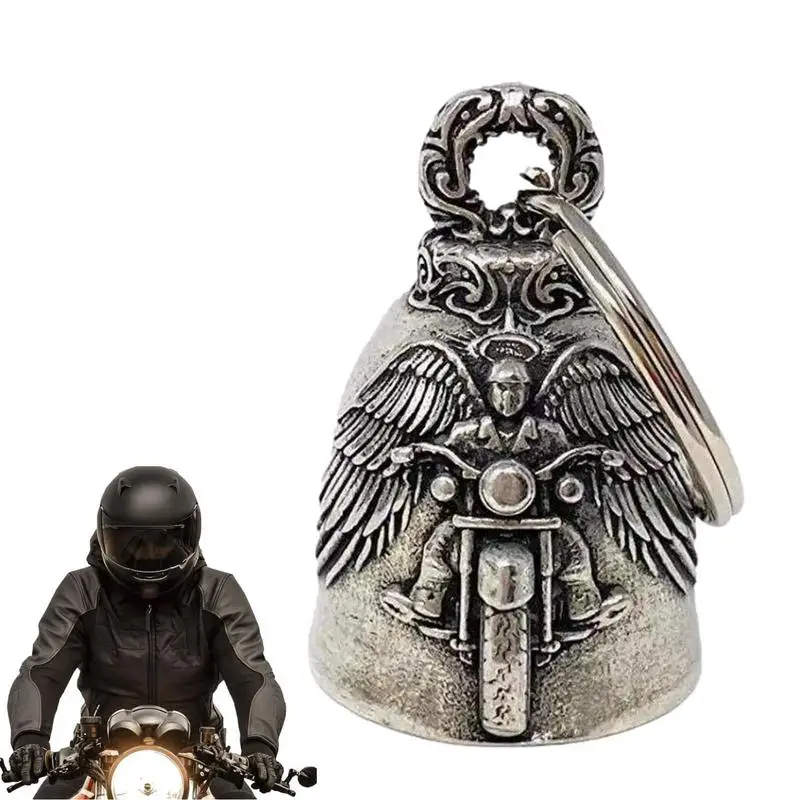 Bike Riding Bell Motorcycle Bell Charm Riding Bell Necklace motorbike Bell Guardian Angel Bikers Riding Bell Vintage Ornament