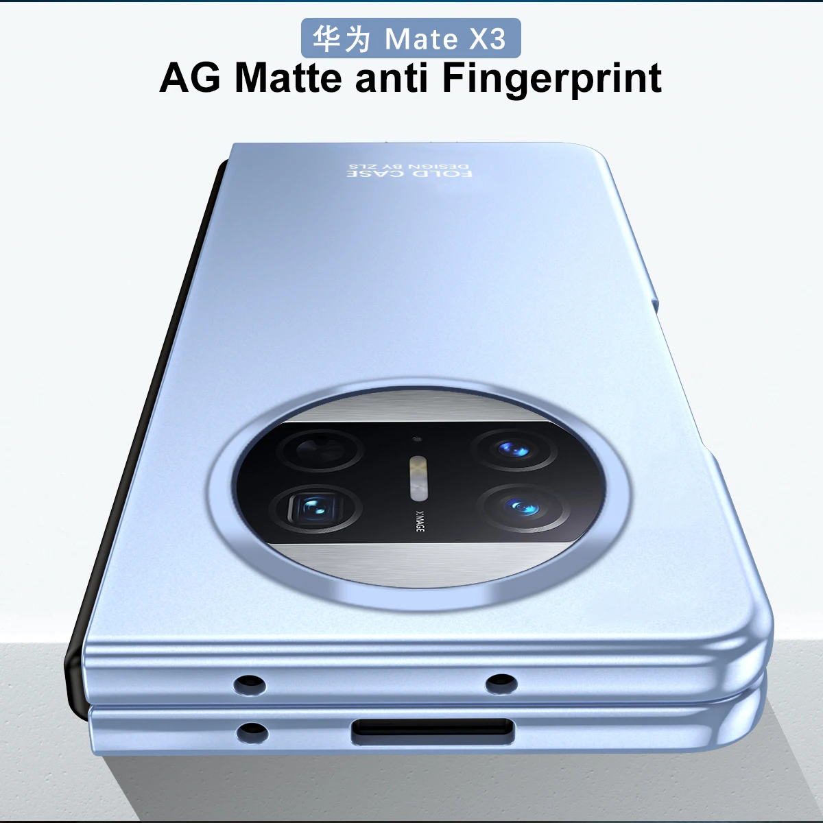 For Huawei Mate X3 Phone Case 360 Full Coverage AG Frosting Cover Comes With Glass Front Film Ultra-light And Ultra-thin