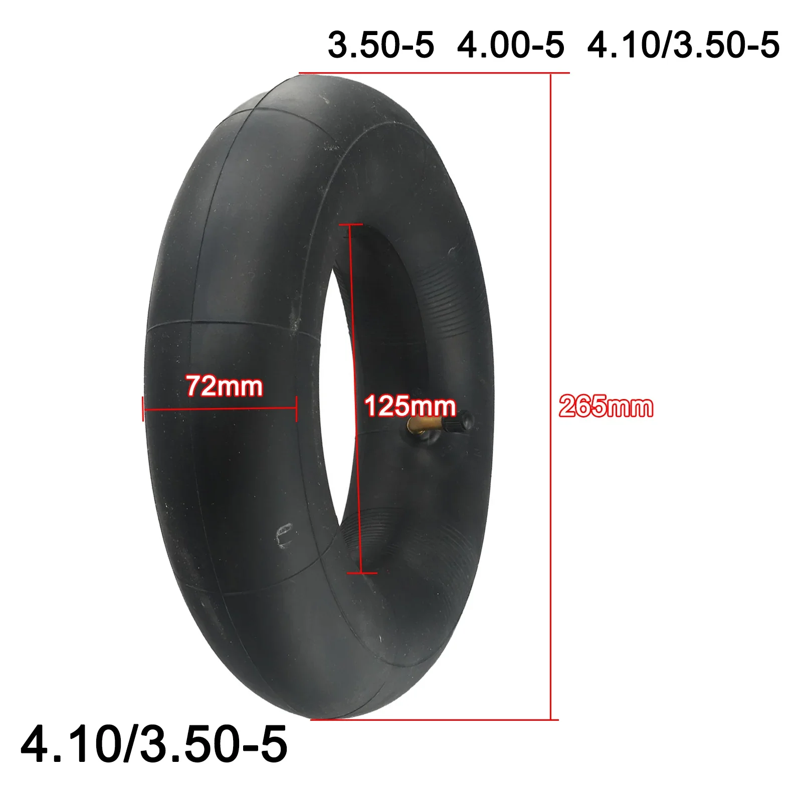 

For Wheelbarrow For Electric Scooter Scooter Tube Inner Tube Outdoor 1 Pc 12 Inch 4.10/3.50-5 Black Replacement