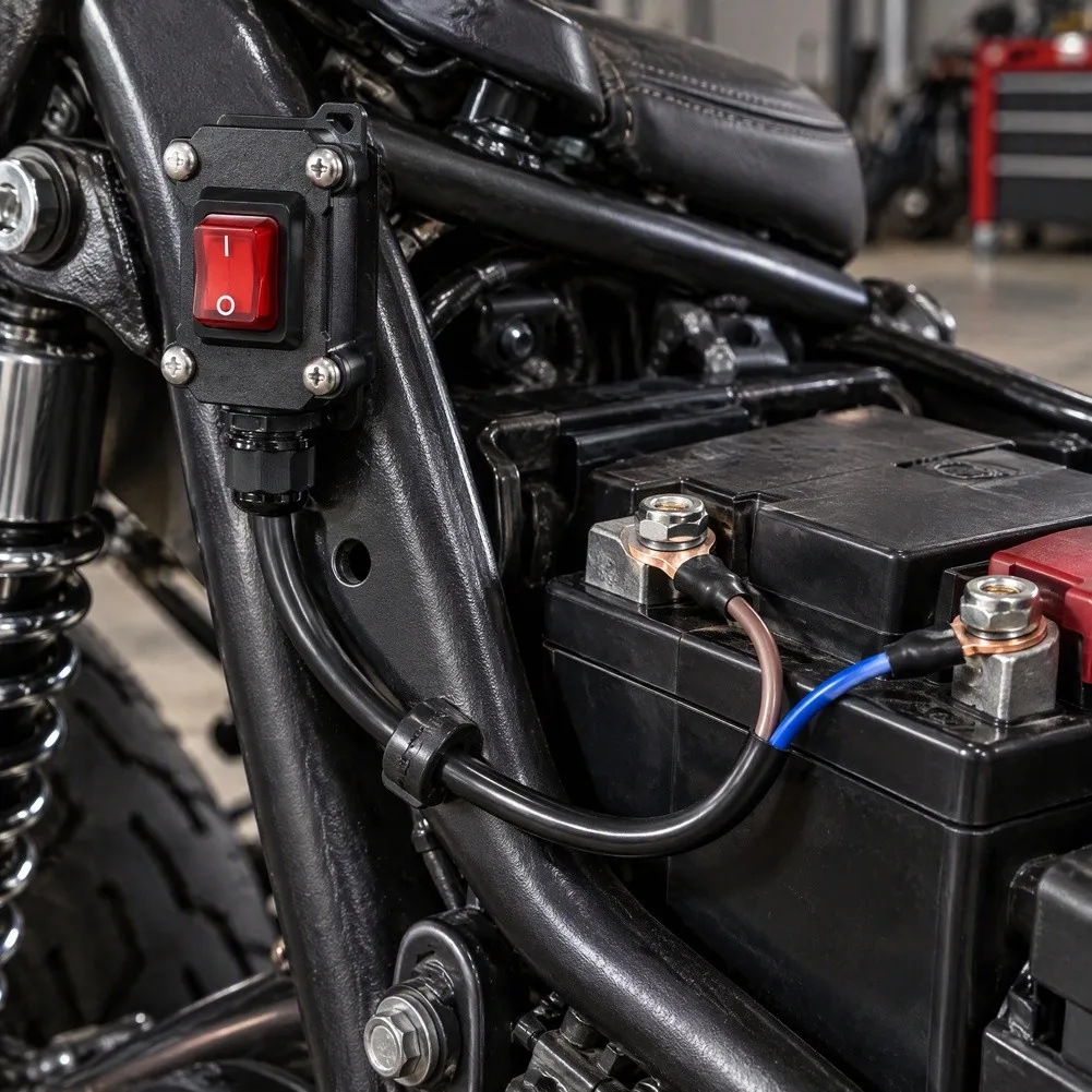 Motorcycle For Battery Disconnect Switch 12V DC ABS Waterproof for Design for Power Isolation 30CM 50CM 100CM Cable Options