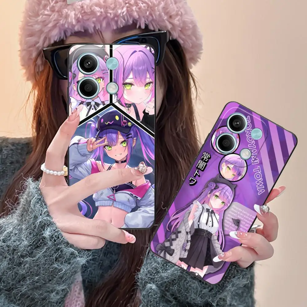 Funda de teléfono Anime Tokoyami Towa para Xiaomi Redmi Note 14 13 12 11 A5 3 2 1 Pro Plus 4G 5G Color protección teléfonos móviles de lujo