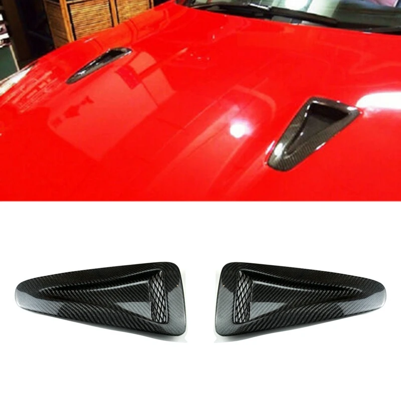 Carbon Fiber Hood Vents Scoop Bonnet Inlet Cover Exterior Car Accessories For Nissan GTR R35 2008-2016