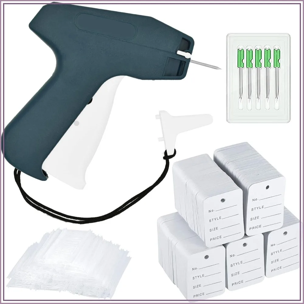 

2006 Pcs Tagging Gun Kit with 5 Steel Needles, 1600 Barbs Fasteners, 400 Price Tags (Gray-Blue)