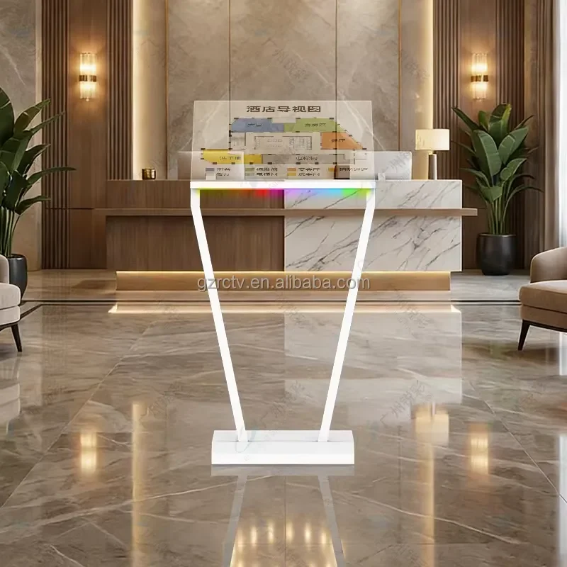 30 Inch Highly Transparent Oled Display Minimalist Structure Glass Body Standing Touch Screen Transparent Oled Visitor