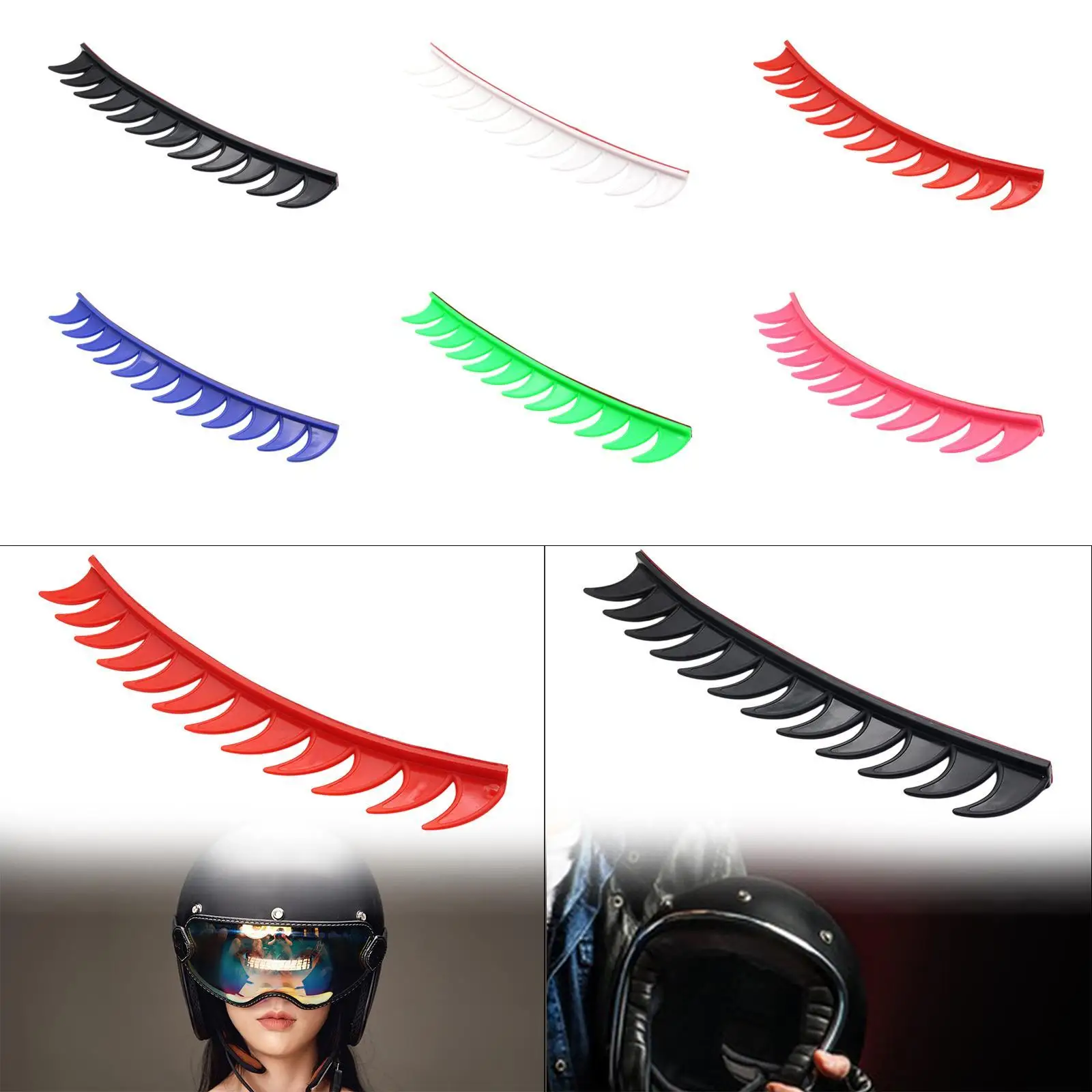 

Durable Silicone Helmet Wig Sticker Punk Biker Decor for Motorcycle Safety and Personalized Helmet