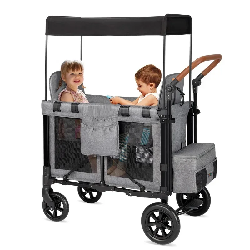 Poussette de Luxe 2 Places pour Enfant et Bébé, Pliable, Voyage, Camping, avec CanAmendements